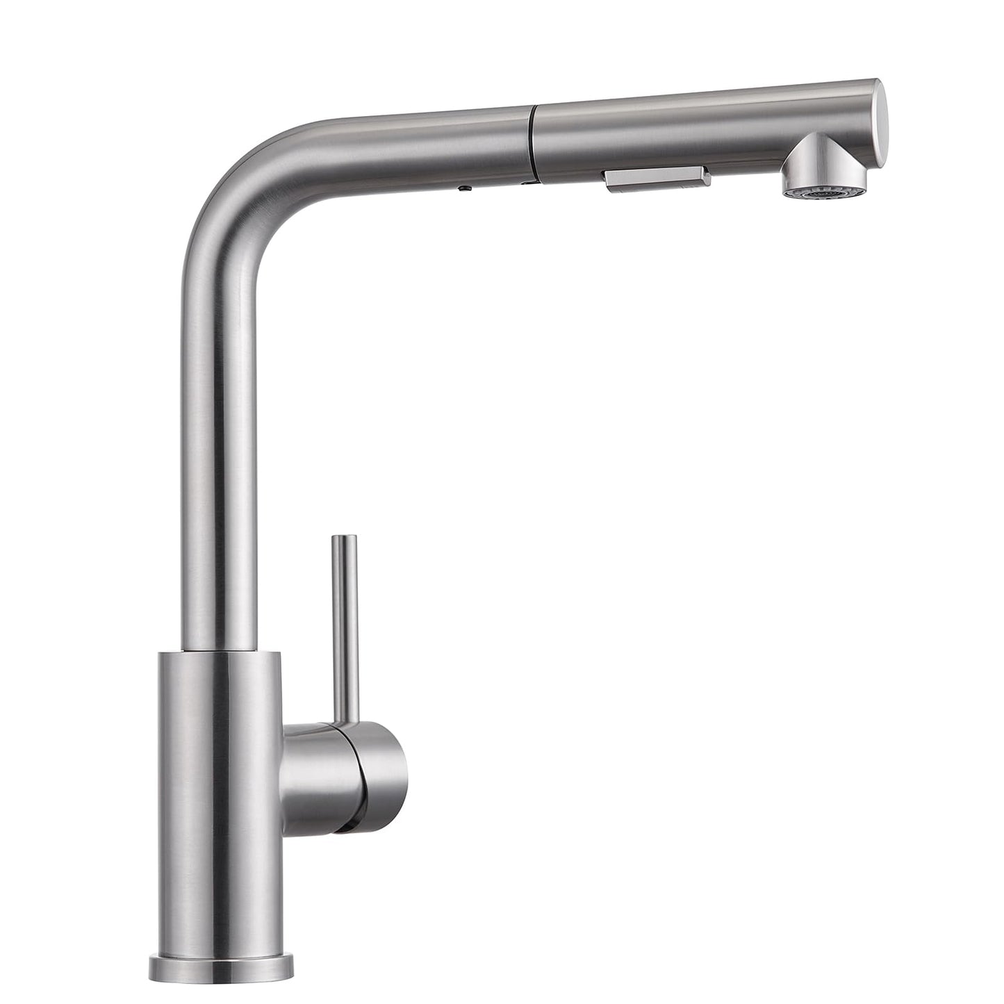 Kitchen Faucet Pull-Out, BONADE Kitchen Faucet with Sprayer, Kitchen Mixer Tap 360° Rotatable, Kitchen Faucet 2 Spray, Single Lever Sink Mixer Made of Brushed Stainless Steel