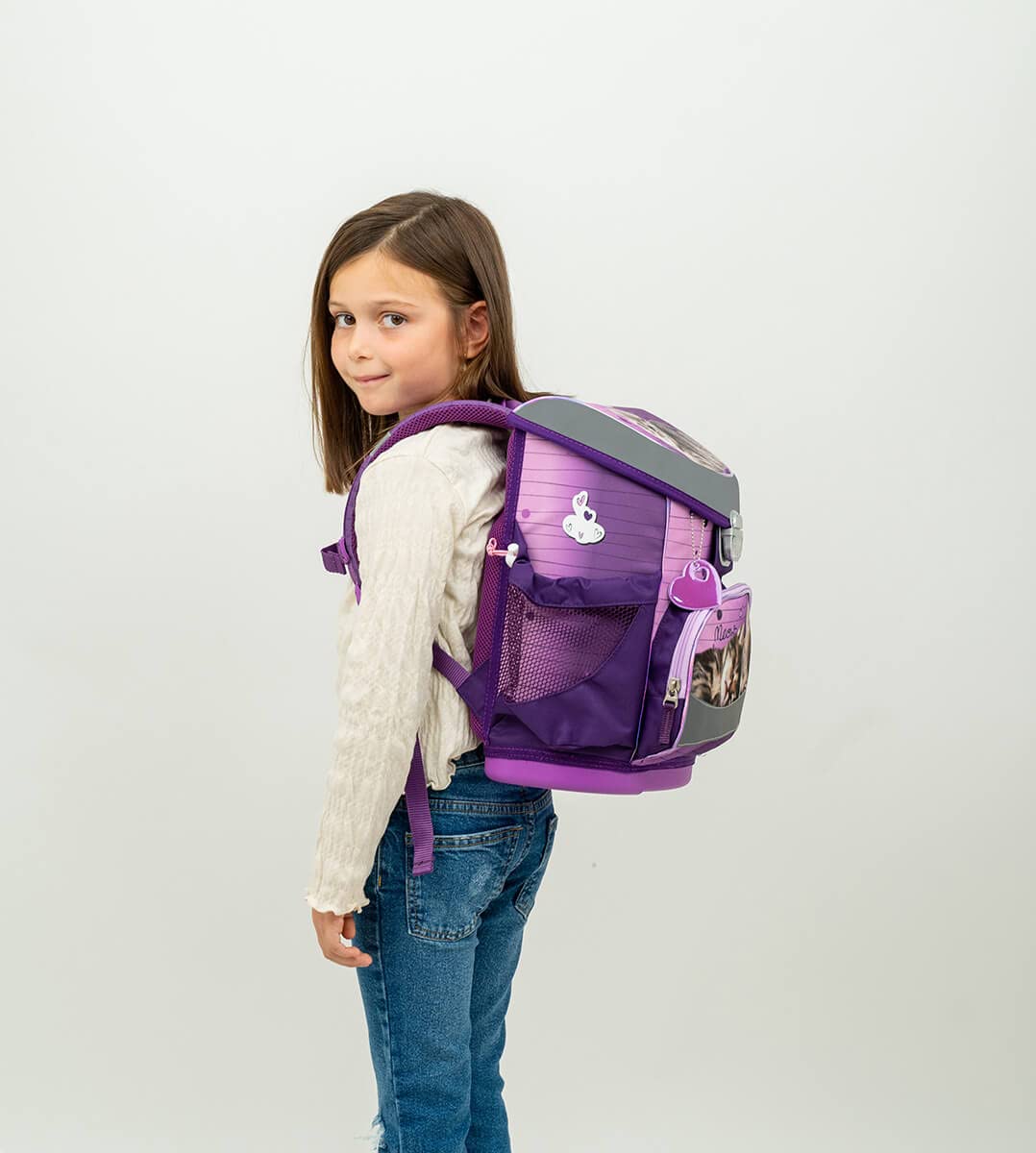 Belmil Mini-Fit school backpack set 4-piece (405-33/AG/S) (Little Caty 2)