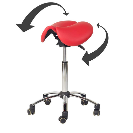 Teqler Saddle Stool red