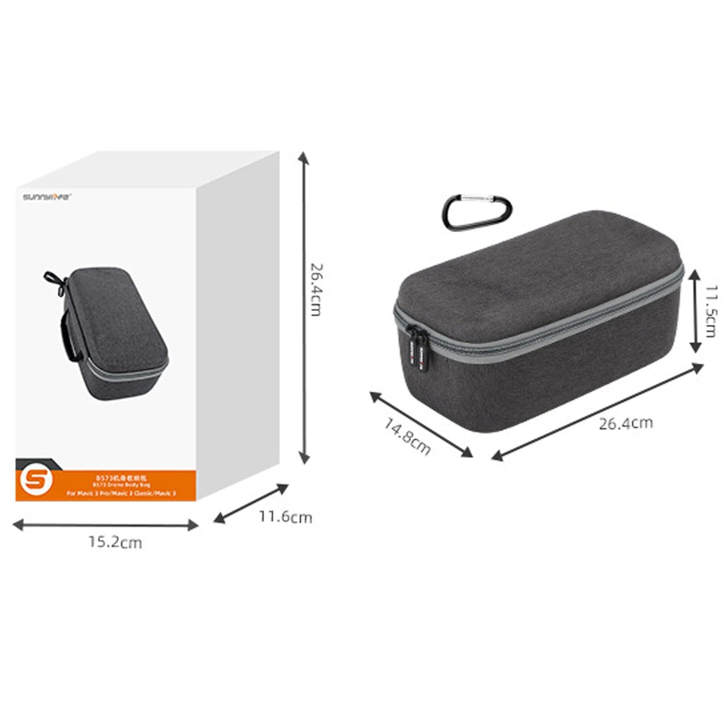 Honbobo Bag Case compatible with DJI Mavic 3 Pro Storage Bag Carry Case Accessories compatible with DJI Mavic 3 Pro/DJI Mavic 3 Classic/DJI Mavic 3 (Drone Bag)