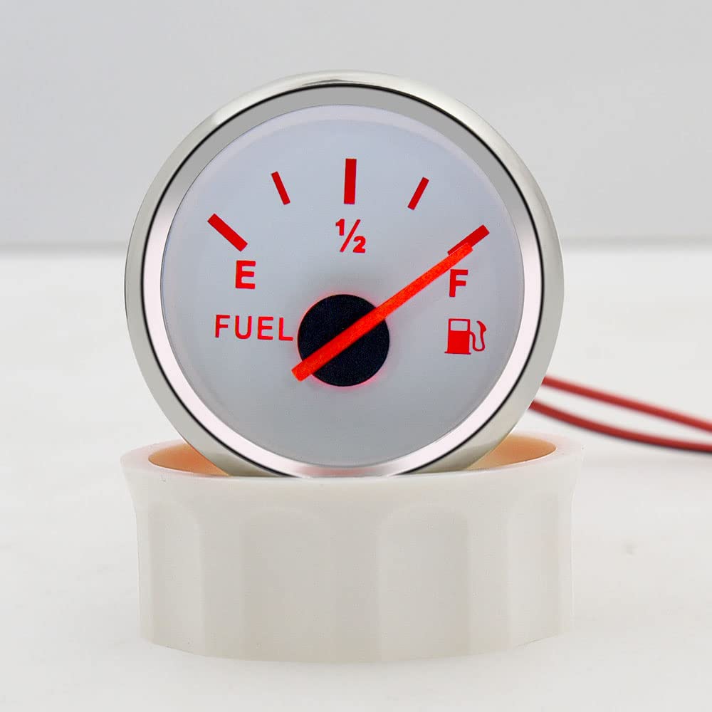 KAOLALI Fuel Level Sensor with Fuel Gauge, Boat Fuel Sender, Fuel Water Level Sensor, Stainless Steel Fuel Tank Sending Unit 0-190 Ohm 175mm for RVs, Boats, Cars