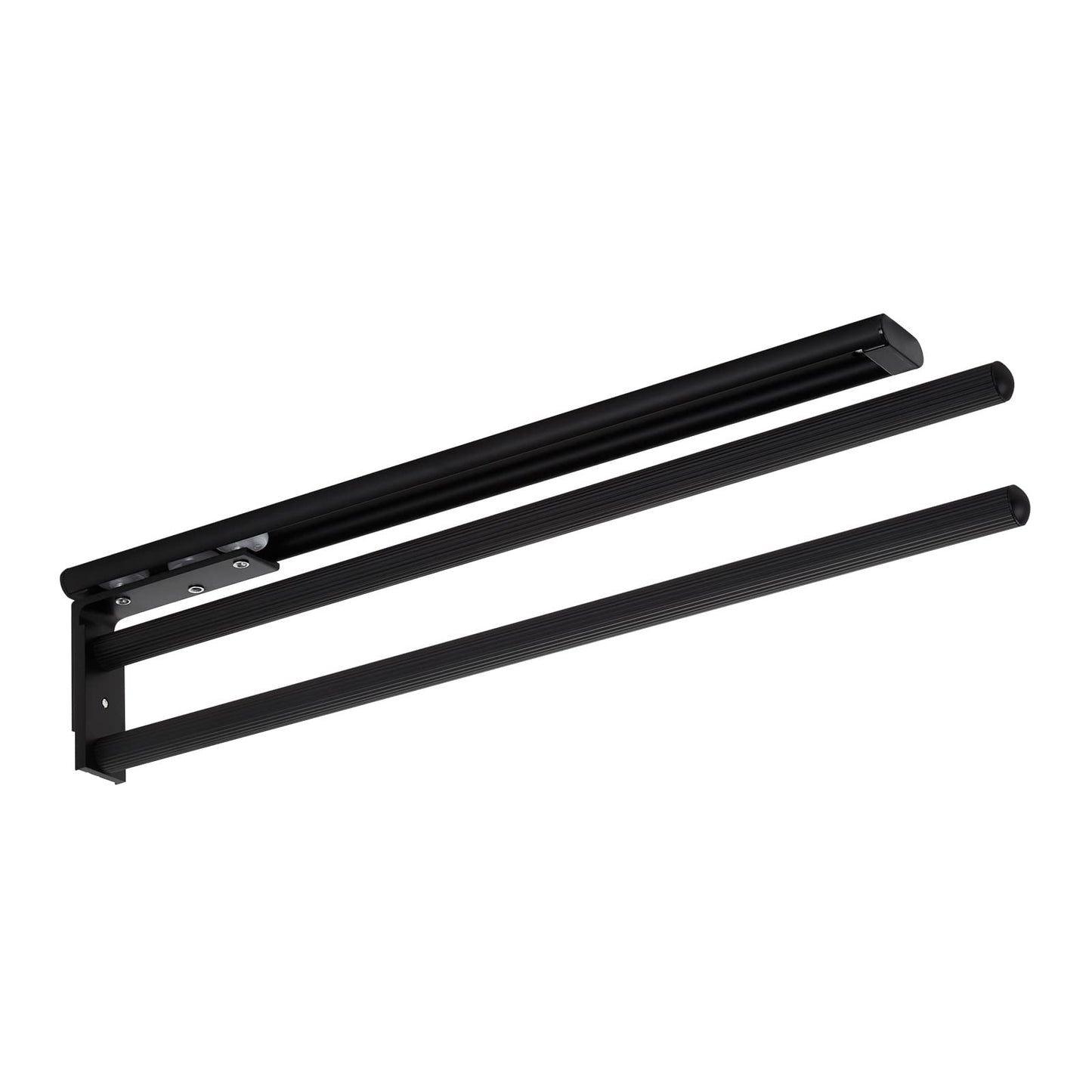 SOTECH aluminum towel holder TED 2-armed black matte (450-730 mm, extendable, rotatable) Telescopic extension suitable for bathroom or kitchen