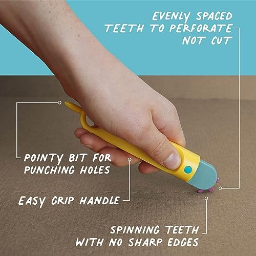 Makedo - construction toys for cardboard, kids games for ages 5 and up, educational mint toy, ideal for creative play at home - 126 piece tool set - Discover Pack.