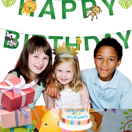 Bea's party jungle decoration kids' safari birthday party tableware set paper plates animals Birthday decorations balloons forest animals biodegradable party tableware paper cups safari jungle animal decoration