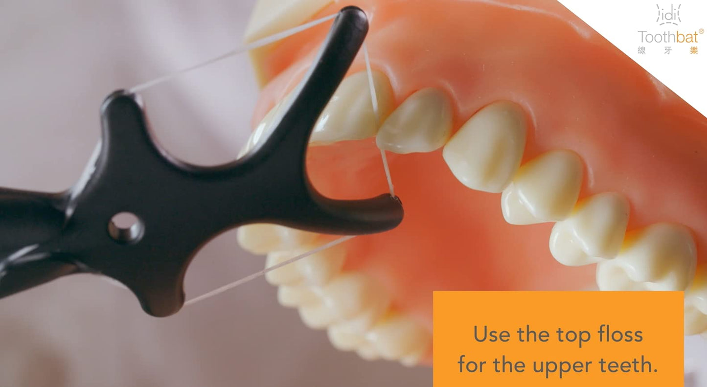Toothbat WOW dental floss holder, eco-friendly, high quality, provides consistent results, comfortable grip, easy to use, works with your favorite dental floss.