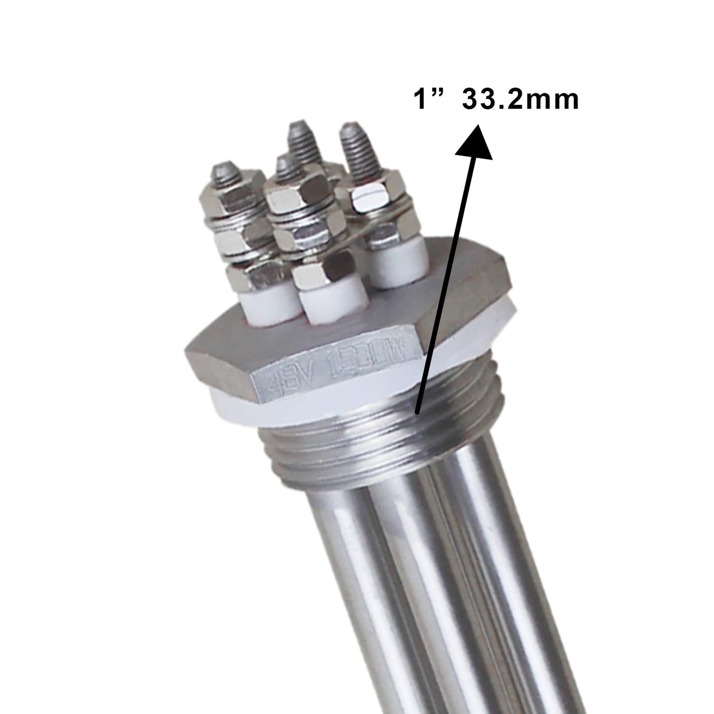 AIICIOO Heating Element Stainless Steel 1 inch Diameter 33.2mm 2U 24V 1200W