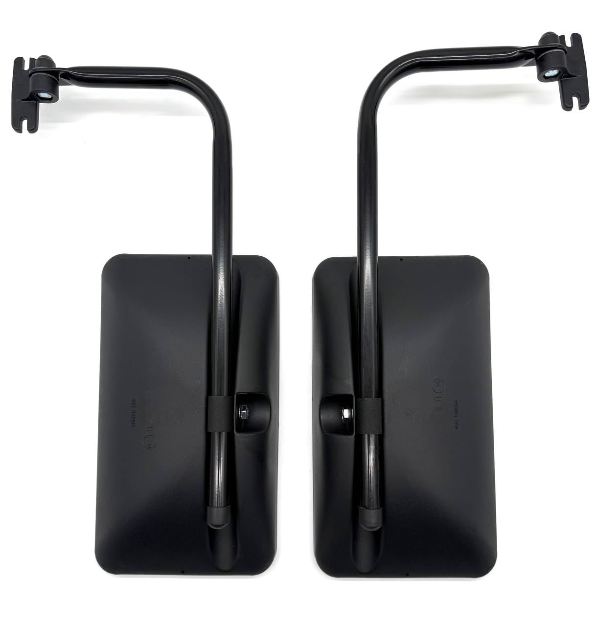 2x exterior mirrors 305x170 ø14-18 for tractor, truck, excavator with mirror holder and arm.