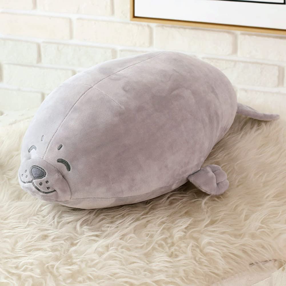 Seal plush toy 40cm, Seal stuffed animal cushion, Soft cushion doll for children girlfriend, cute fluffy stuffed animal, filled plush plush toy decorative cushion plush toy gifts
