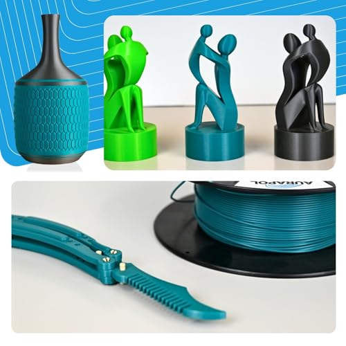 AURAPOL Filament 1.75 PLA, 3D printer filament, PLA filament with precision 1.75 mm +/- 0.02 mm, Premium 3D filament compatible with most FDM (FFF) 3D printers and 3D pens.