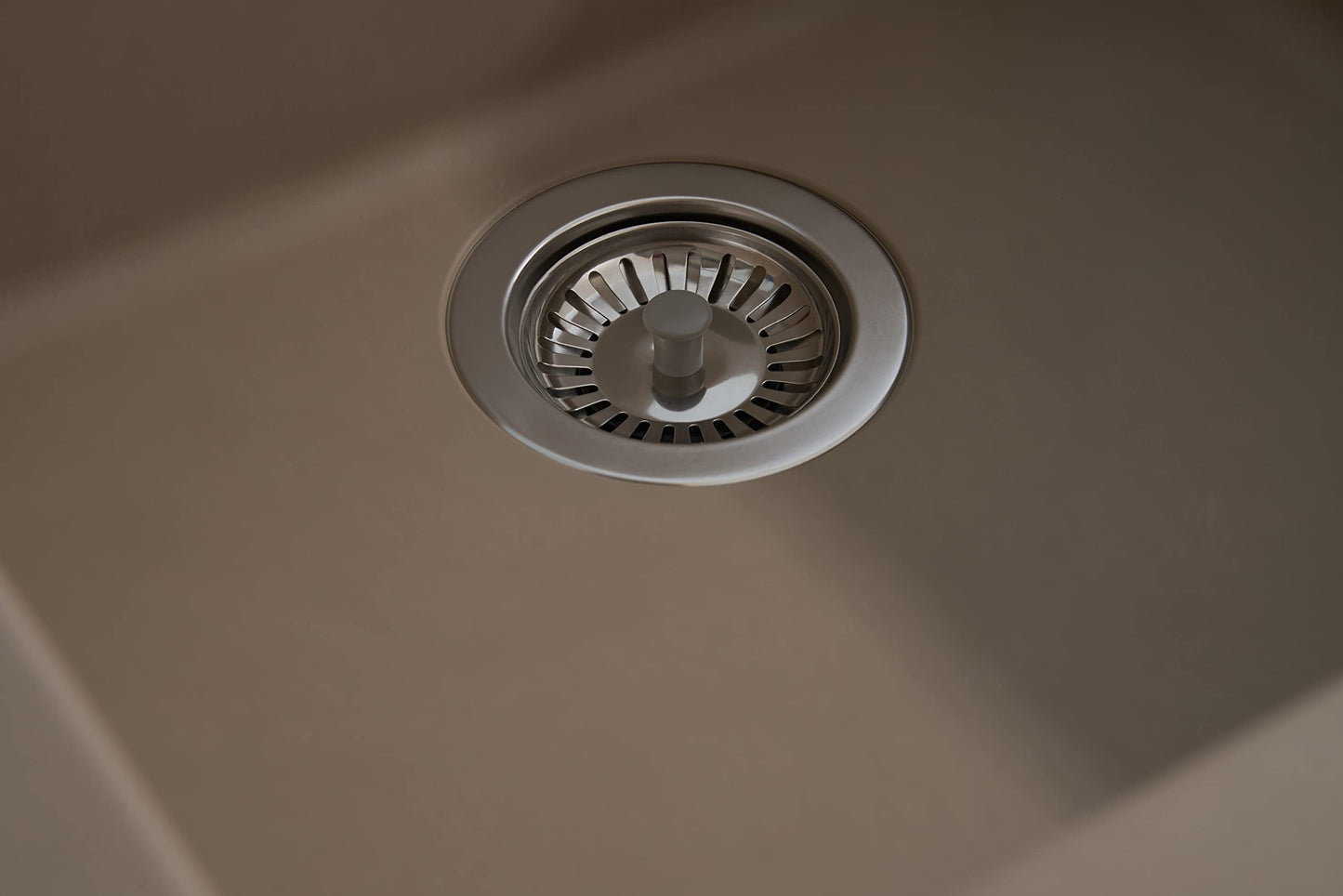 Respekta Ohio mineral sink in sand beige / 1 basin inset sink in 50 x 44 cm / sink suitable for base cabinets from 50 cm width