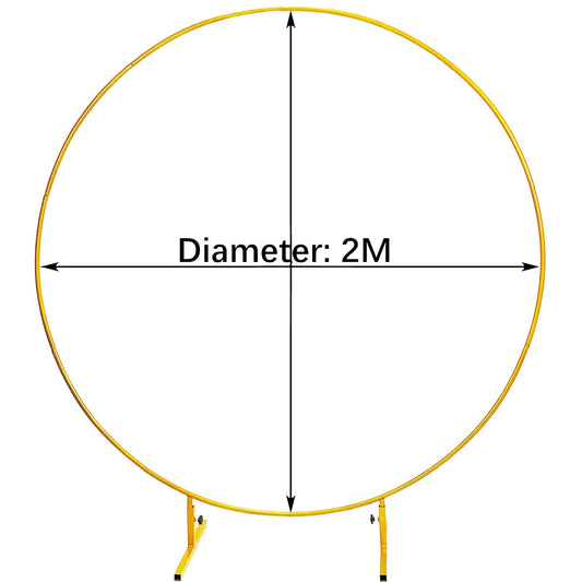 2M Metal Balloon Arch Kit, DIY Curved Arch, Iron Wedding Arch, DIY Metal Round Balloon Arch Garland, Round Ring Balloon Arch Kit, Flower Decoration for Birthday Party, Wedding, Christmas