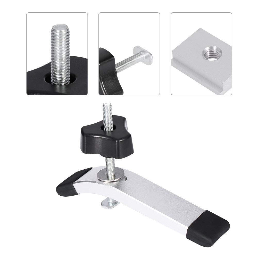 2 pcs quick clamping set, made of metal, for T-slot rails, woodworking tool