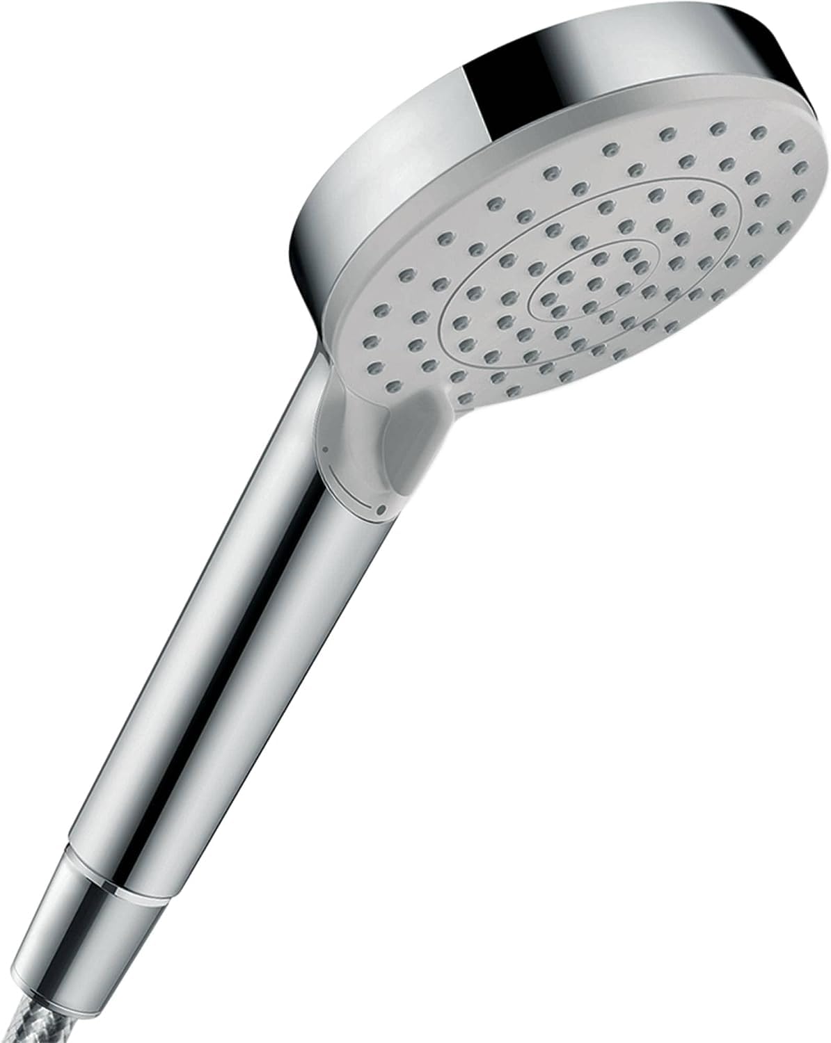 hansgrohe Vernis Blend - water-saving shower head (EcoSmart), handheld shower with 2 spray modes, round shower head (100 mm), water-efficient head with anti-limescale function, chrome, 26340000.
