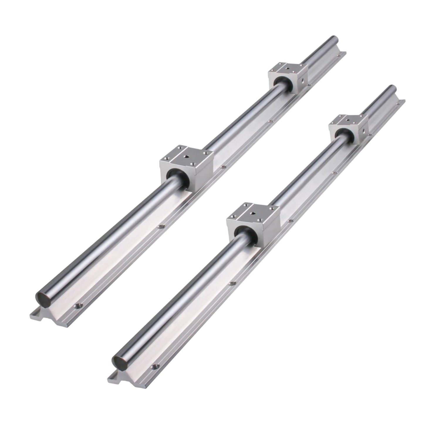 ONLISUM Linear rail guide SBR20 1000mm 2 pieces linear shaft 4 pieces SBR20UU bearing block CNC kit linear rails and bearings kit for automated machines and systems