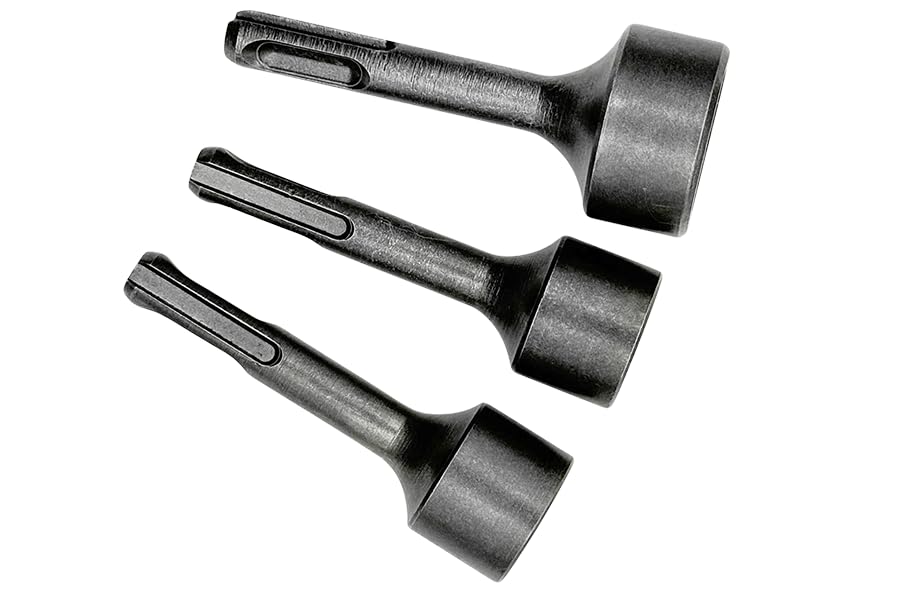 3x SDS Plus impact tool driving tool drive anchor ground rod earth nail driver Ø 16, 20, 25 mm