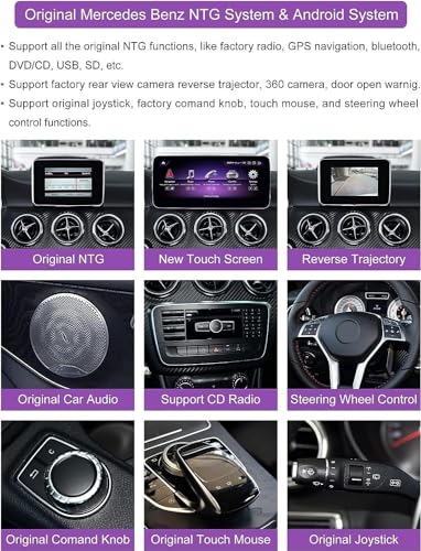 Android 13 Car Radio 12.3'' Touchscreen for 2013-2015 Mercedes Benz A/B-Class GLA CLA W176 W246 C117 X117 X156 with NTG 4.5/4.7, supports Apple Carplay, Android Auto, Mirror Link, 8G+128G