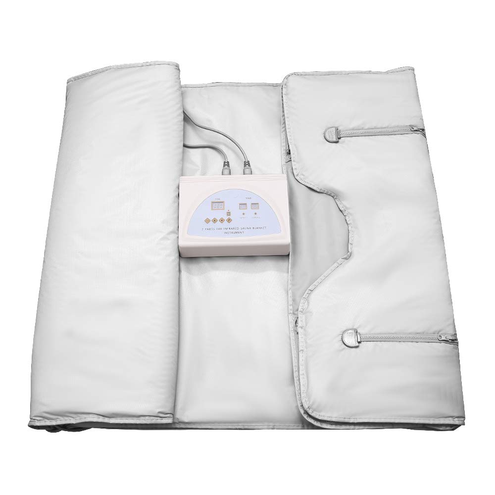 Do-Electr 650W Oxford Infrared Sauna Blanket with Zipper, Far Infrared (FIR) Sauna Heating Blanket for Home Sauna with 2 Zone Remote Control, for hot sweating, relaxation, detoxification.