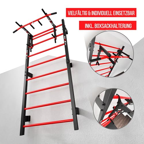 K-Sport: Training set - wall bars with dip station & pull-up bar | Power station with pull-up bar, dip bar for challenging workouts, incl. E-Book