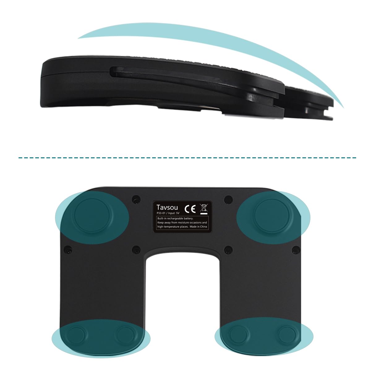 Tavsou Bluetooth Page Turner Pedal for tablets smartphones rechargeable silent (Plus)