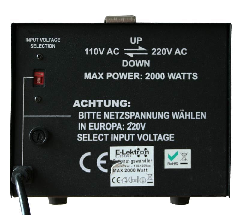 2000W USA Voltage Converter 230/220V to 110V step-down/step-up