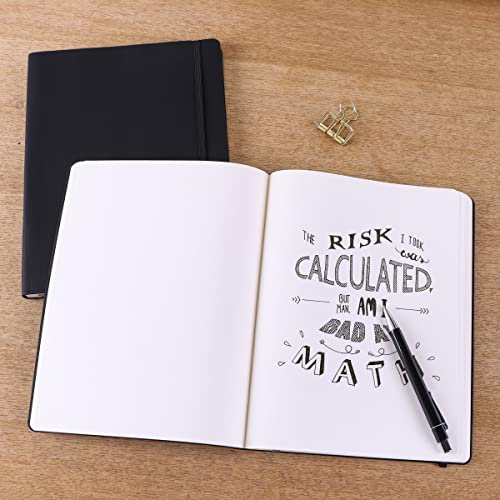 Amazon Basics Unlined Notebook, Softcover, XL Size, 25 x 20 cm, Black