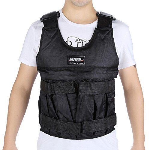 Adjustable weight vest for comfortable strength training. Suitable for men and women for jogging or running with a weight capacity of up to 50KG. Training fitness sports jacket.