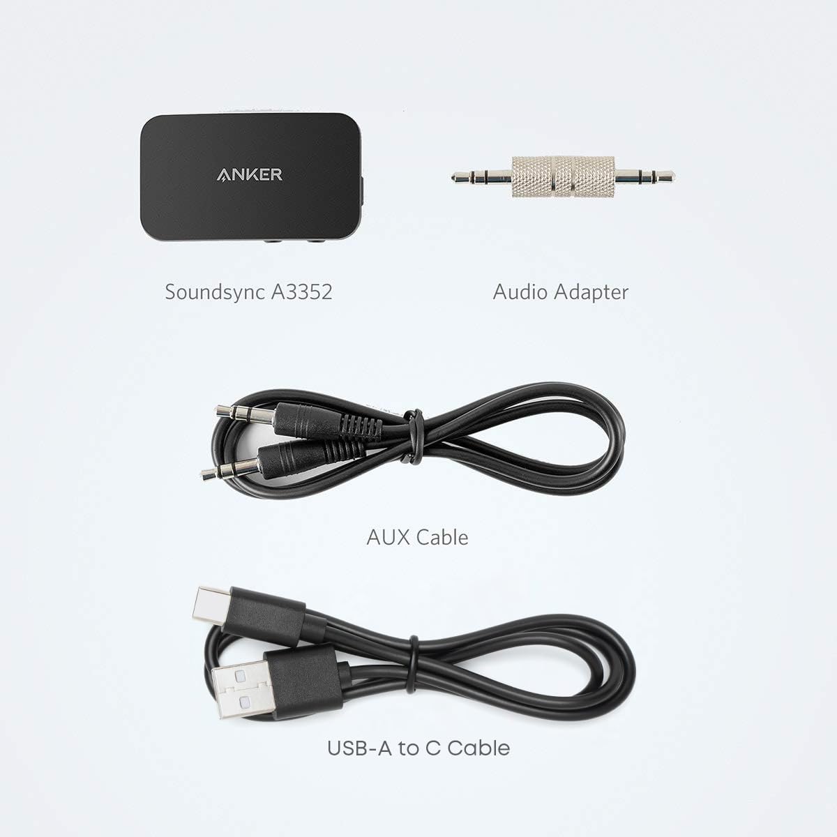 Anchor Soundsync Bluetooth Receiver for music with Bluetooth 5.0, 12-hour battery life, for car, home, headphones, and speakers.