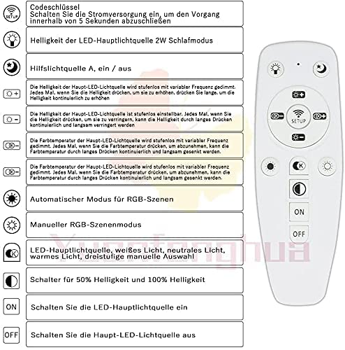 Sky angle LED Ceiling Light with Remote Control Dimmable Bedroom Lamp, Creative Flower Shape Design Living Room Ceiling Light (5 Heads/Ø63cm/24.8in)