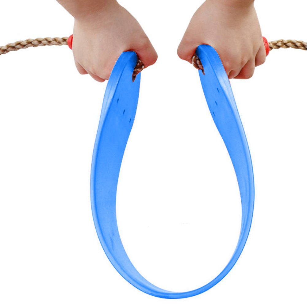 EXTSUD Swing Set Outdoor, Elastic Children's Swing Eva Soft Board U-Swing Board Swing Seat Swing Board Garden Toy Kids, Blue
