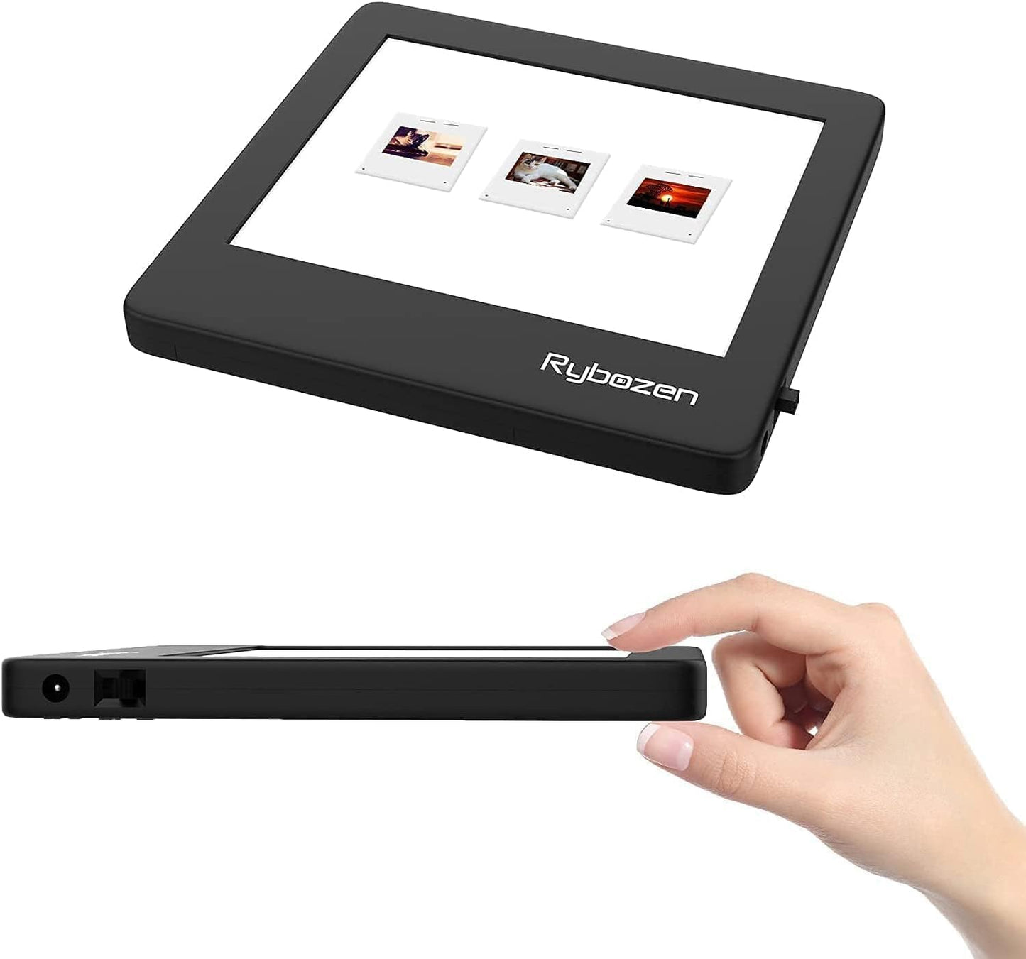 Rybozen Diascanner Ultrathin Portable Scanner - 5 x 4 Inch LED Light Panel- Convert 35mm Slides to Digital JPG Images - Scan Negatives and Film Photo Dias