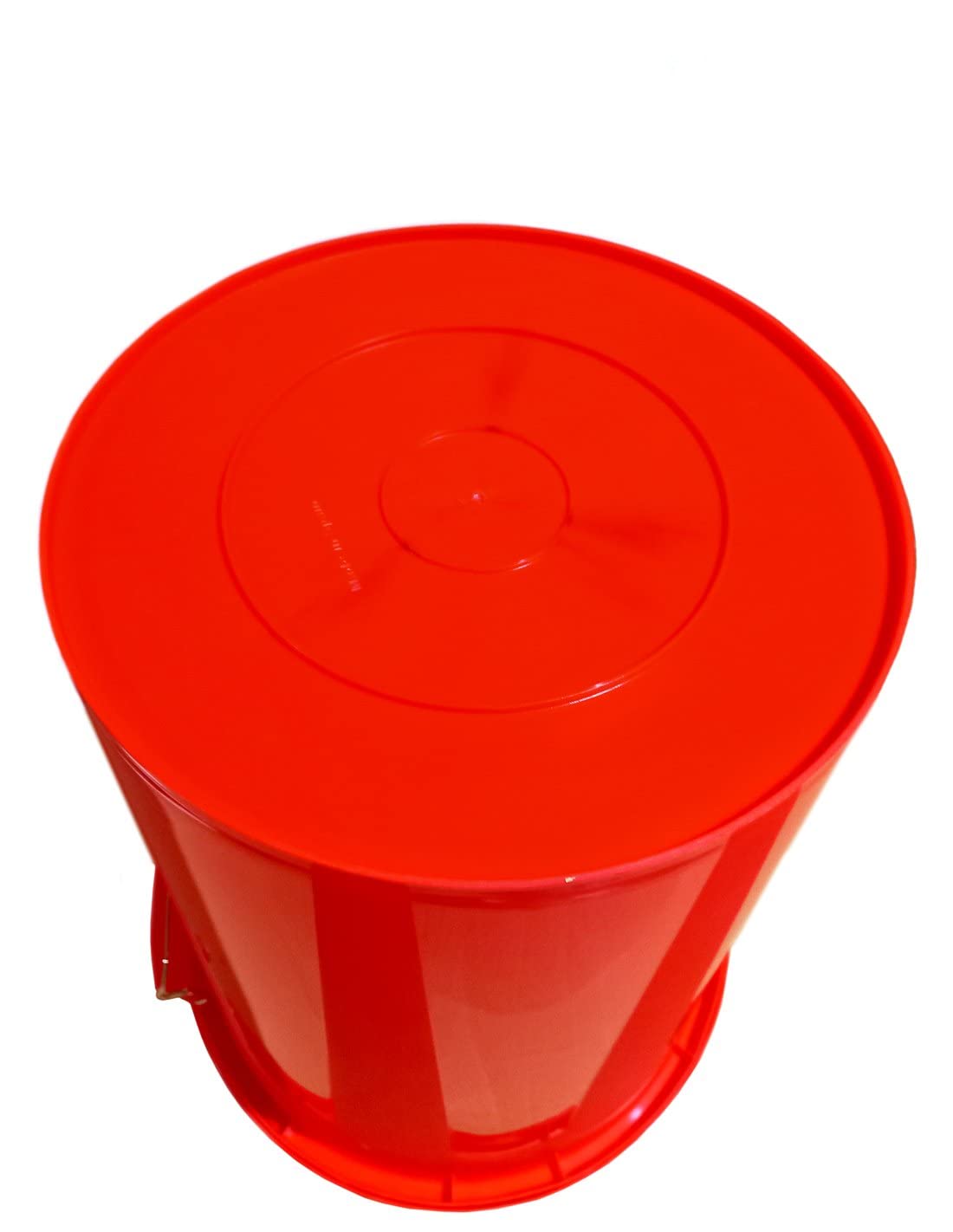 Jardin202 Plastic Trash Can with Lid, for storage and recycling (100 liters, Red)