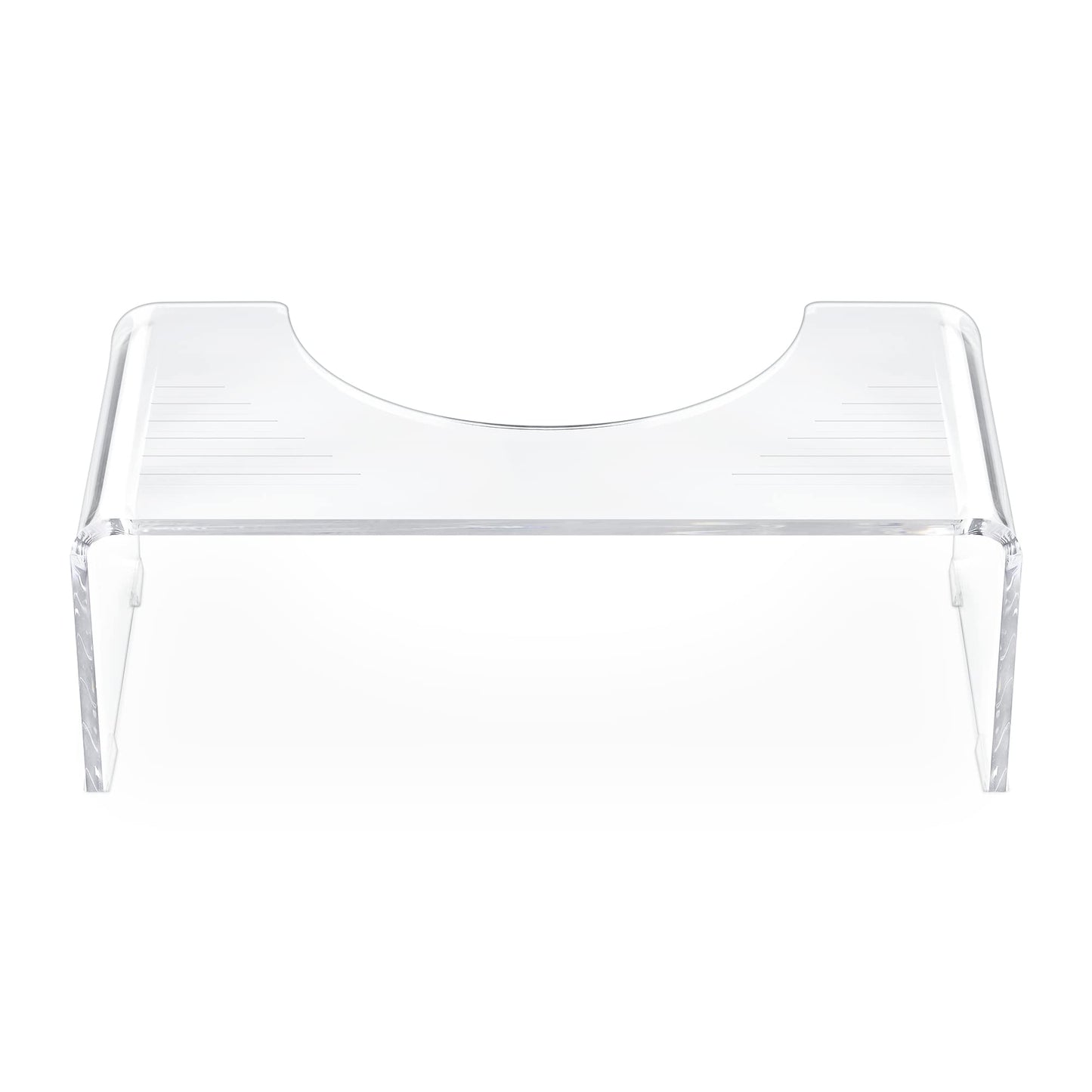 Navaris toilet stool made of acrylic - toilet footstool made of acrylic glass - anti-clogging - footrest for adults and children - toilet stool antibacterial