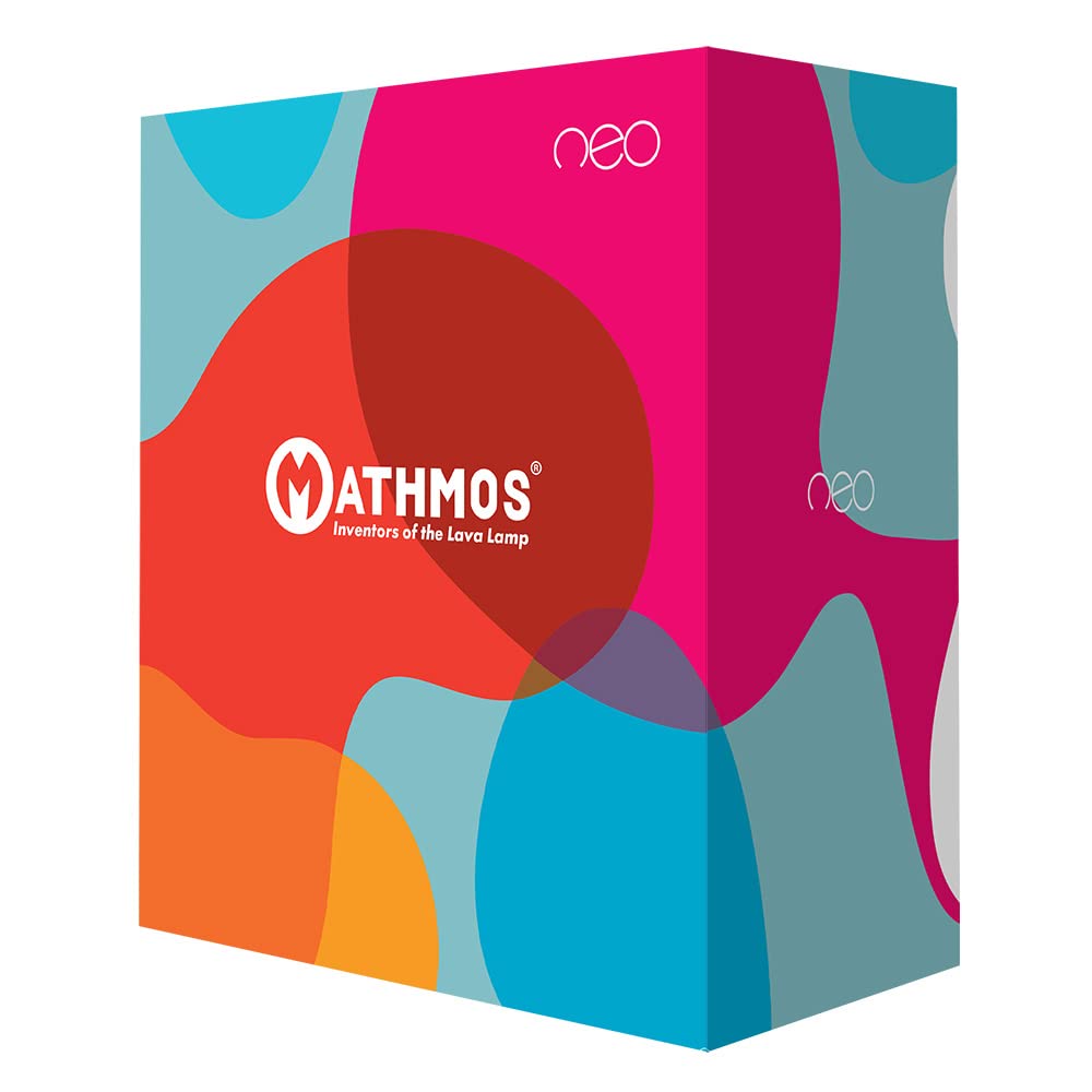 Mathmos Neo lava lamp for children and adults (chrome - yellow/orange)