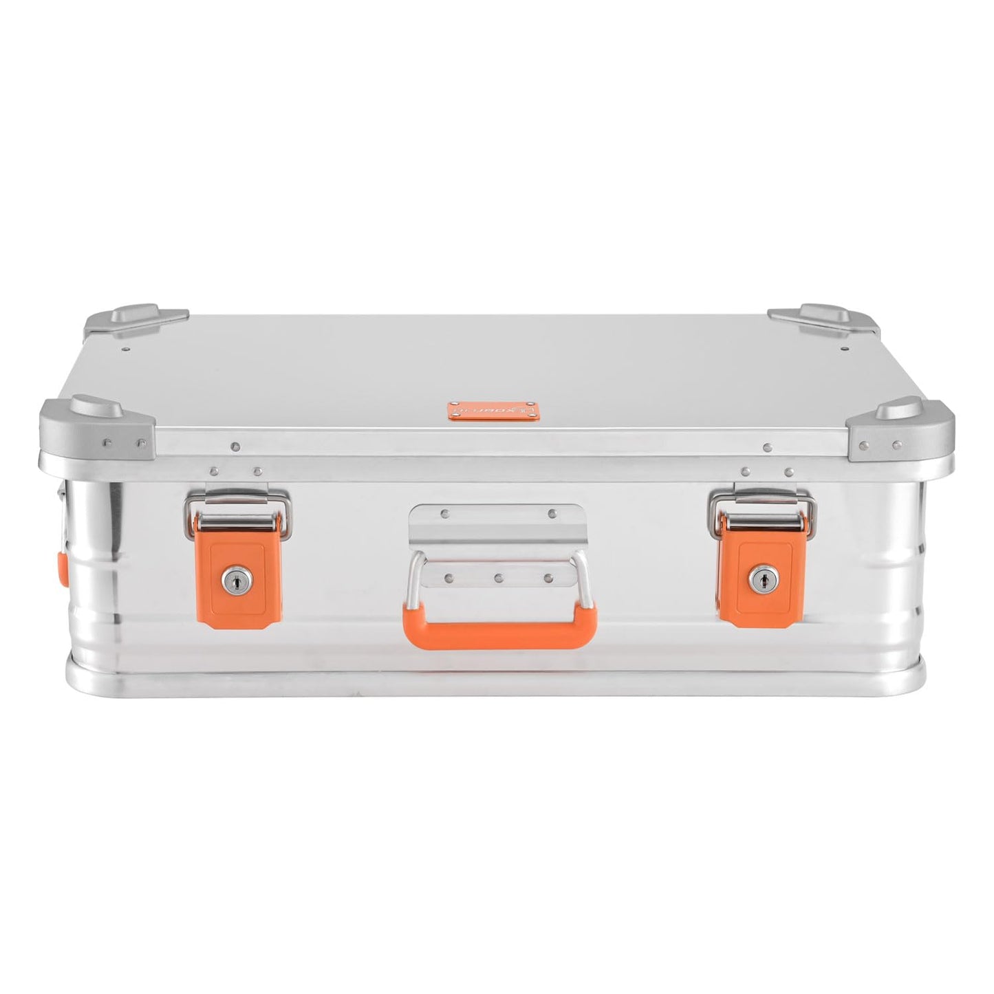 Aluminum box Aluminum case lockable E39 - Premium aluminum storage box 39 liters - Lid with aluminum die-cast stacking corners and rubber seal - including locks