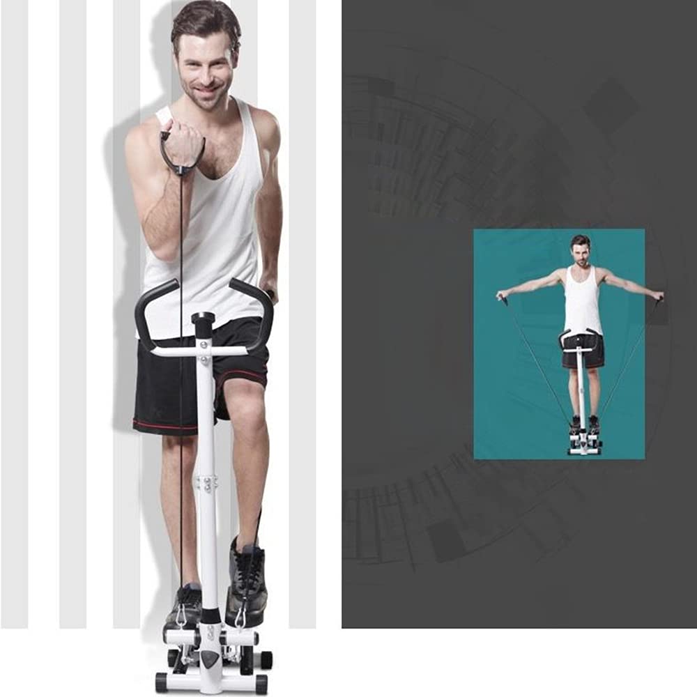 Stepper with handle and LCD monitor, twist stepper for aerobic and fitness, height-adjustable stepper for home.