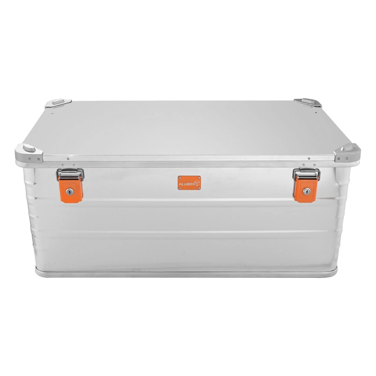 Aluminum box aluminum case lockable E141 - Premium aluminum storage box 141 liters - lid with aluminum die-cast stacking corners and rubber seal - includes locks