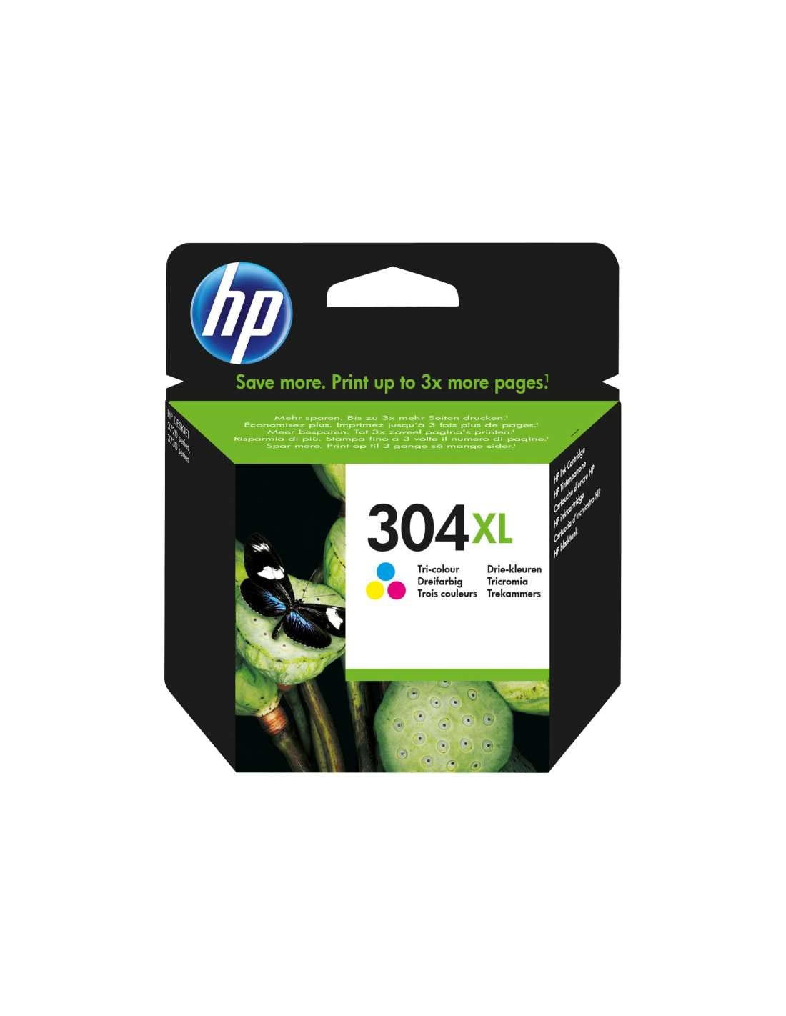 HP 304XL (N9K07AE) Original Ink Cartridge Color with High Yield for HP DeskJet 26xx, 37xx, HP ENVY 50xx