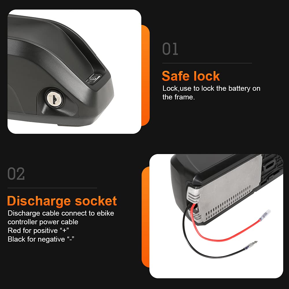 SEASON 36V Ebike Battery 13Ah 14.5Ah 15.6Ah 18Ah - Fits 750W / 500W / 250W Electric Bicycle Hailong Lithium Ion Battery 36V