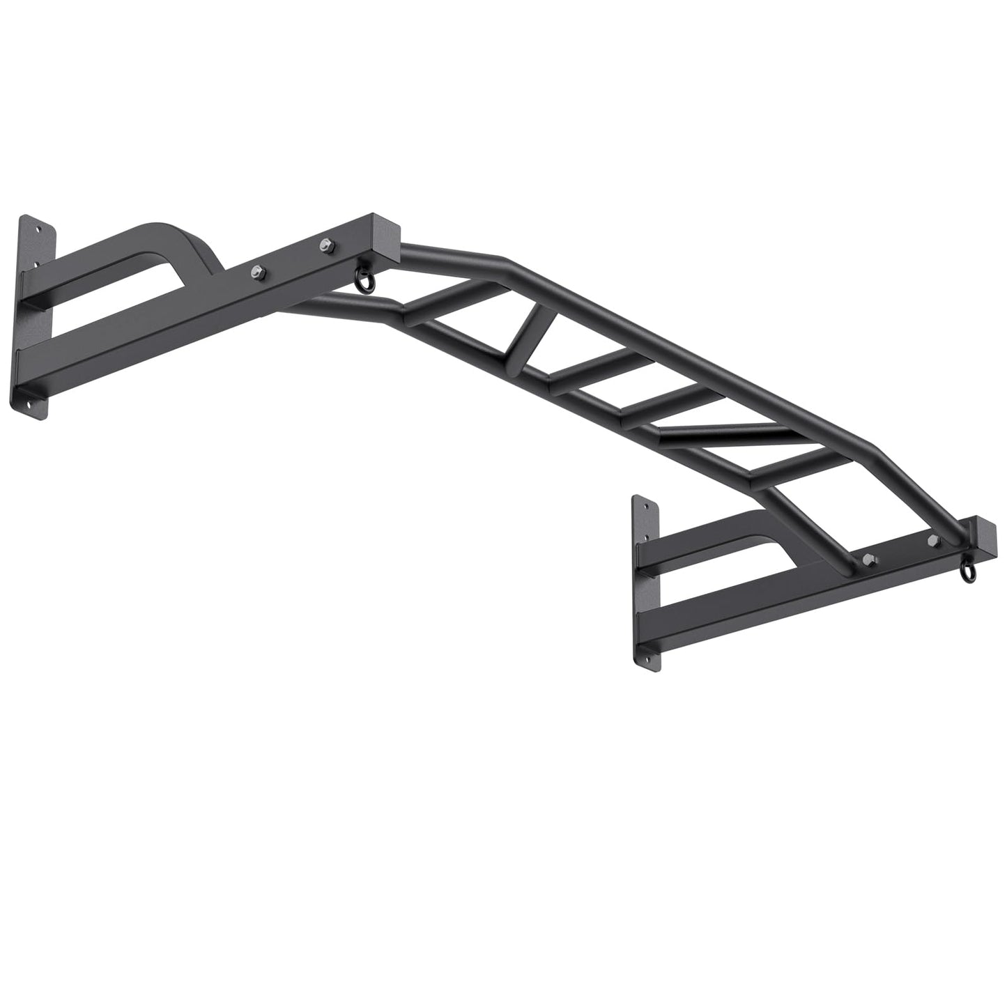 SELEWARE 48'' Wall Mounted High Performance Pull Up Bar, multifunctional pull up bar with cable pulley system for home gym, LAT pulldown training attachments, hanger for heavy bags.