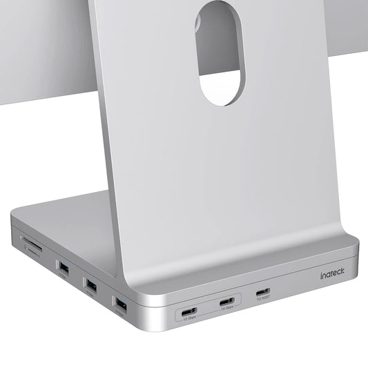 Inateck USB C Hub for iMac, docking station compatible with iMac 24 inch 2021/2023, USB 3.2 Gen 2, 8-in-1 aluminum USB hub with NVMe SSD enclosure, USB C 10 Gbps and SD/TF card reader, DK2001