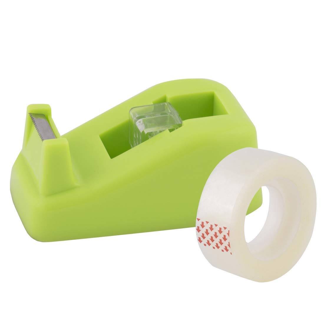 Novus Desk Set (stapler E 15 with punch E 210, incl. 1000 staples No. 10) green & D.RECT Tape Dispenser 8005 tape dispenser Green- up to 19 mm tape length up to 33 m - 19 mm x 33 m