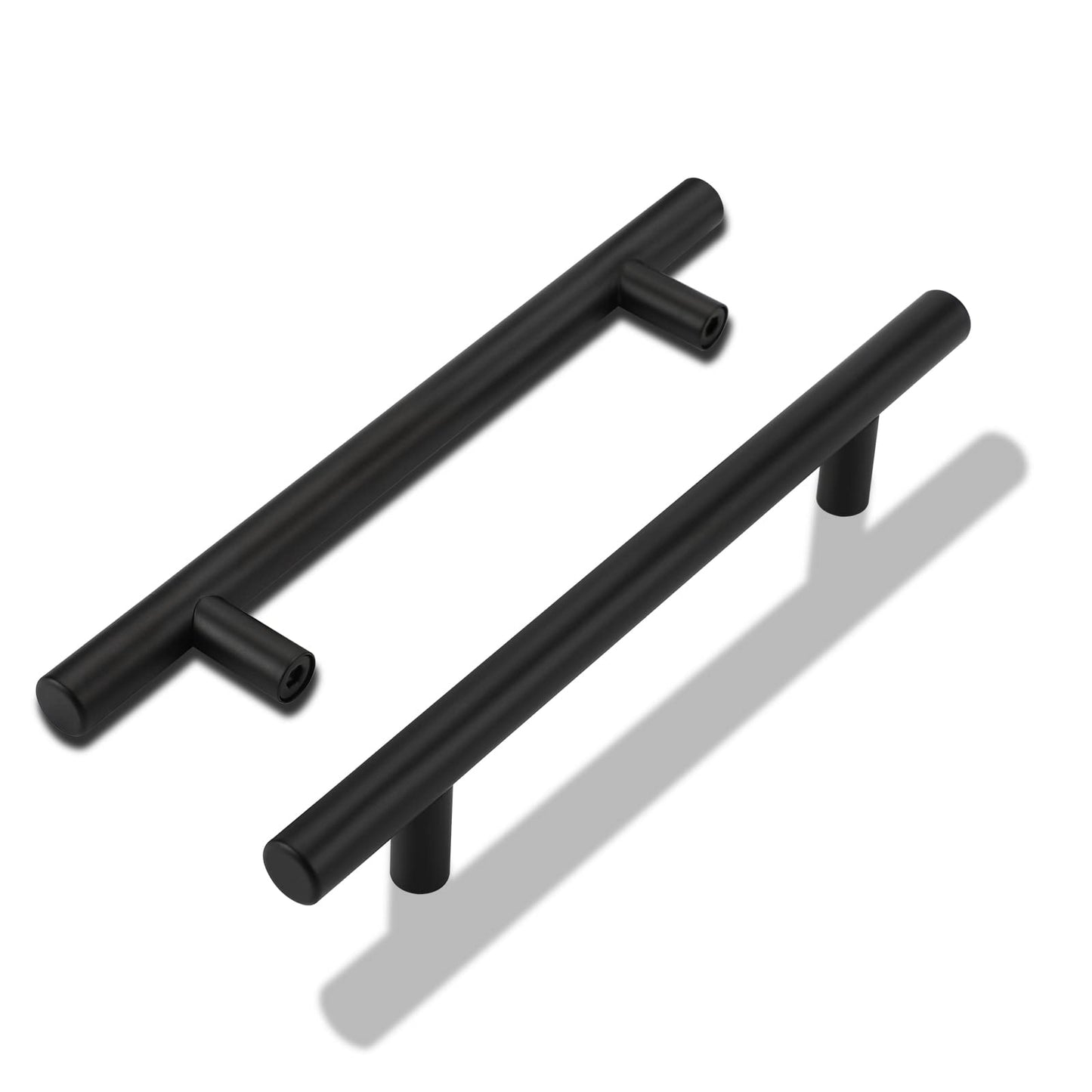20 pieces of handles for kitchen cabinets Kitchen handles Black 160mm hole spacing Handles Black Furniture handles Cabinet handles Stainless steel Kitchen door handles Kitchen