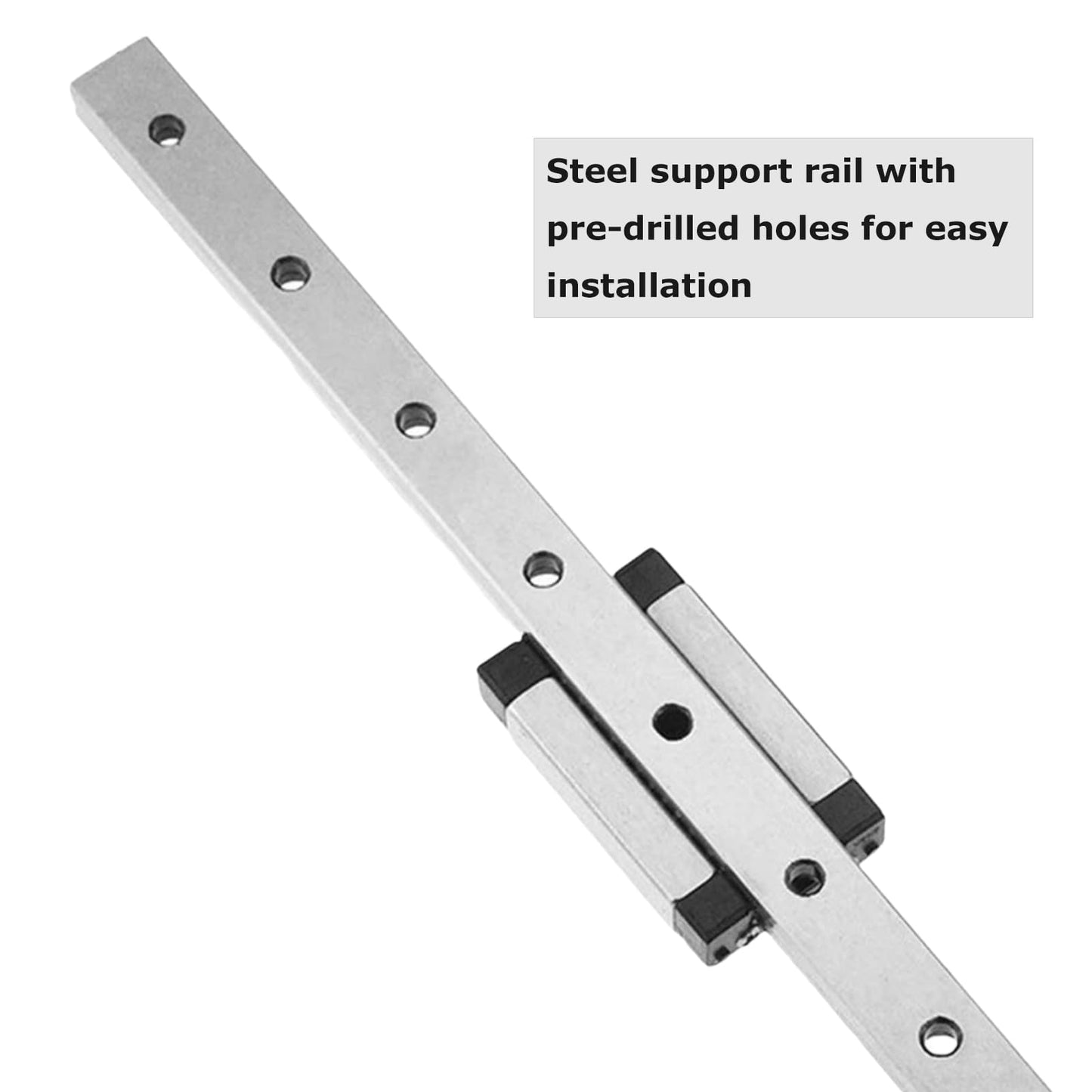 KGTCN MGN12 600mm length miniature bearing steel linear guide rail with 1 piece MGN12H linear slide block, for 3D printer X Y Z axis and CNC machine.