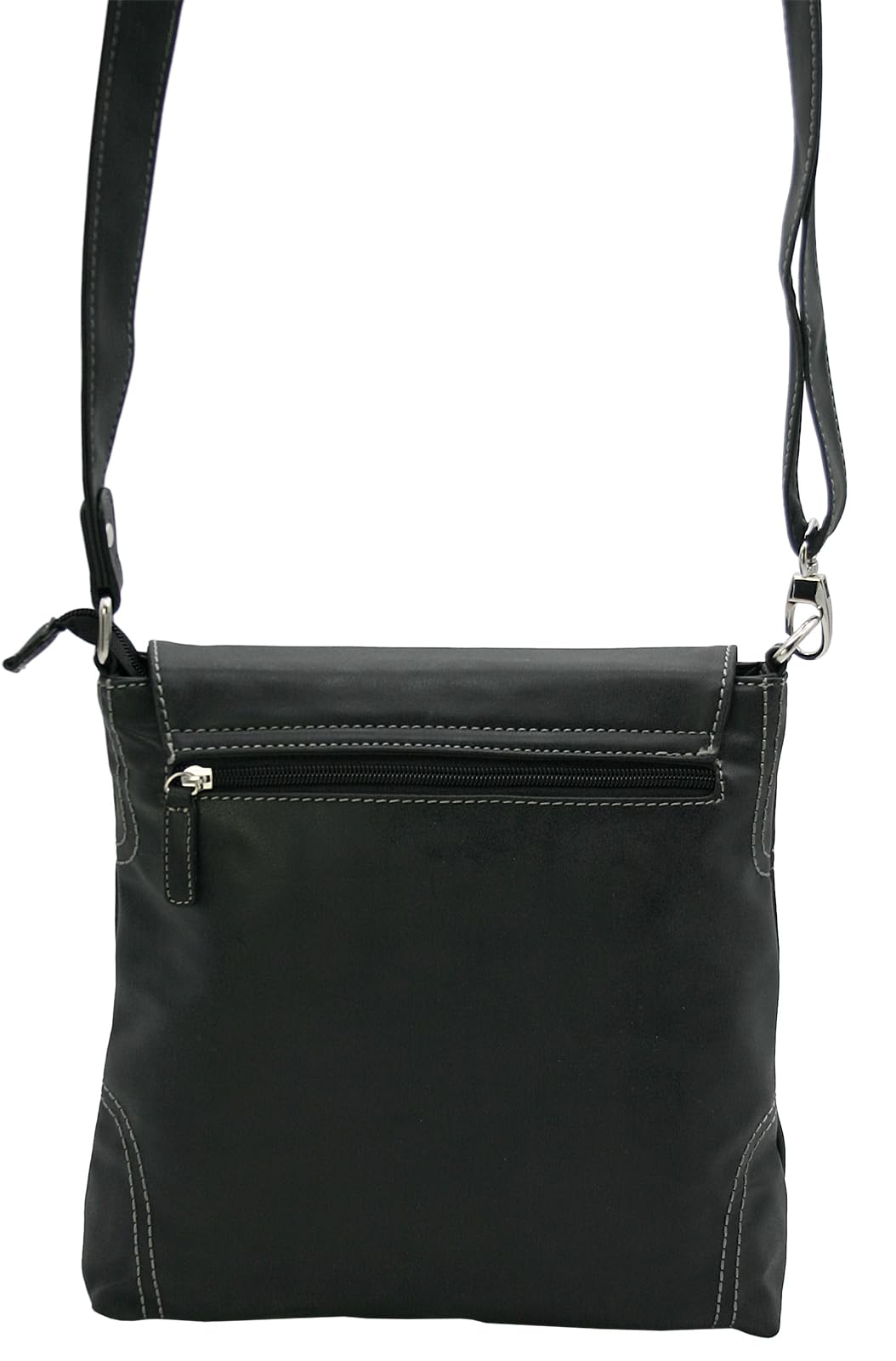 BAG STREET - Women's handbag with flap magnetic closure and zipper - 4 liters volume - Shoulder bag - Crossbody bag