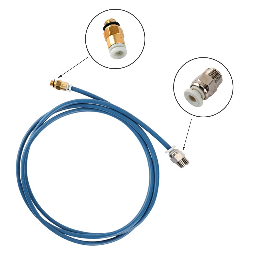 Sovol Capricorn PTFE tube blue tube 2 meters with 3 pieces PC4-M6 pneumatic fittings and 3 pieces PC4-M10 connectors for 3D printers 1.75mm filament.