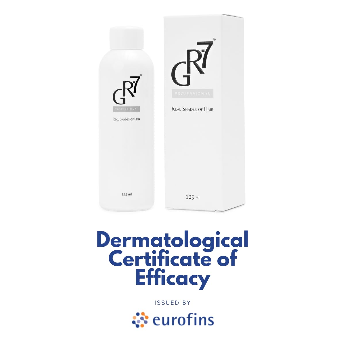 GR-7 Lotion Against Gray Hair 125ml - Hair Repigmentation 2 Pieces - Gray Hair - Hair Tonic Anti Grey Hair - Anti Gray Hair Men and Women - Gray Hair Away - Shampoo Against Gray Hair