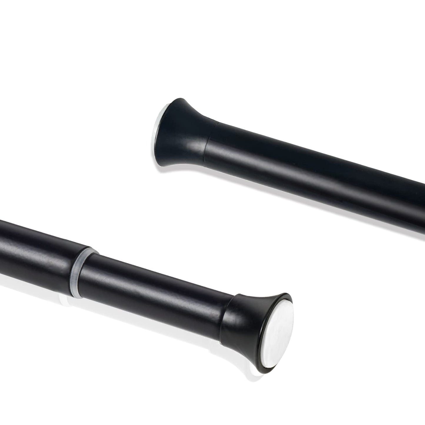 XtraCare Curtain Rod Adjustable, Clamp Rod Curtain, Telescopic Rod, usable as Curtain Rod/Clothes Rod - Black (140-250cm)