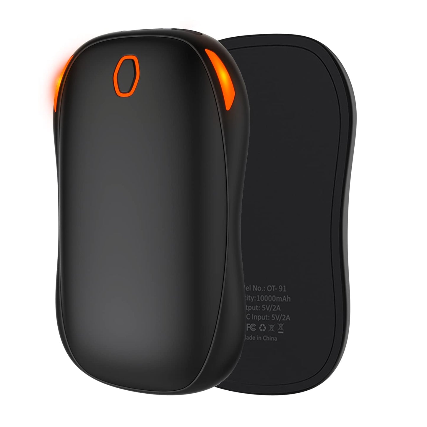 Rechargeable hand warmers, 2 pieces 5000mAh USB portable electric hand warmer with 3 adjustable heating modes, pocket warmer power bank warm gift for women men outdoor winter sports.