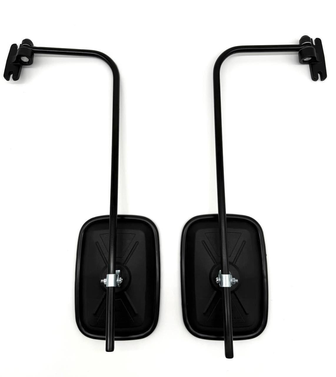 2x External Mirror Rearview Mirror ø10 Tractor Excavator 174x120 mm Mirror Holder Long Arm