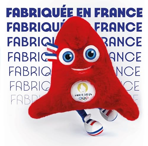 Doudou et Compagnie - Official plush mascot JO 30 cm - Paris 2024 Olympic Games - extra soft plush toy - Phrygian cap shape - birth gift -